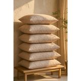 Nart Home Yastık Alezi Seti Pamuklu 6’lı Kapitone Yastık Koruyucu Bej - 50 x 70