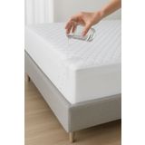Nart Home Yatak Alezi Pamuklu Kapitone Fitted Full Kenar Sıvı Geçirmez Yatak Koruyucu Beyaz