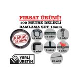 Nartan 16Mm Damlama Sulama Boru Seti 20 Cm Delikli 100 Mt