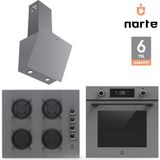 Narte 6 Yıl Garantili Ankastre Set Airfry Özellikli (OV400-CG20060-H30060) - Gri