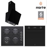 Narte 6 Yıl Garantili Ankastre Set Airfry Özellikli (OV400-CG20160-H30060) - Siyah