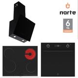 Narte 6 Yıl Garantili Ankastre Set Airfry Özellikli (OV400-VTC600-H30060B) - Siyah