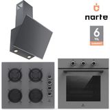 Narte 6 Yıl Garantili Ankastre Set (OV300-CG20060-H20060) - Gri