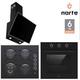 Narte 6 Yıl Garantili Ankastre Set (OV300-CG20160-H20160) - Siyah