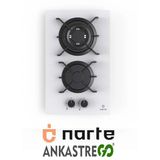Narte-Cg20030b 30 Cm Domino Gazlı 1 Gözü Woklu Ocak-Beyaz