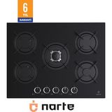 Narte CG20070B - 70 cm , 5 Gözlü , Cam Ankastre Ocak , 6yıl Garantili - Doğalgaz - Siyah