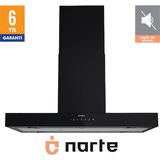 Narte -HI30190B 90 cm Sıyah Ada Tipi Davlumbaz -6 Yıl Garantili -Yüksek Performans - Siyah