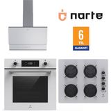 Narte Yeni Nesil Ankastre Set (OV401W - CG20060W - H10060WX ) 6 Yılgaranti