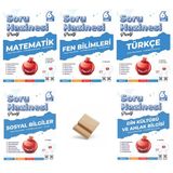Nartest 6. Sınıf Soru Haznesi Matematik Fen Türkçe Sosyal Din Soru Bankası 5li Set + Telefon Standı