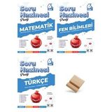 Nartest 6. Sınıf Soru Haznesi Matematik Fen ve Türkçe Soru Bankası 3lü Set + Telefon Standı