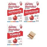 Nartest LGS 8. Sınıf Altın Sorular Matematik Fen ve Türkçe Soru Bankası 3lü Set + Telefon Standı