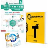 Nartest Yayınevi 8. Sınıf Defter Tadında Tane Tane Türkçe ve Hız Yayınları Türkçe Soru Bankası