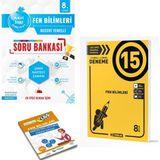 Nartest Yayınevi 8. Sınıf Mavi Fen Bilimleri Soru Bankası ve Hız LGS 15'li Fen Deneme + Yerim Seni LGS
