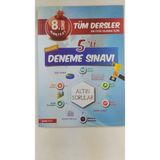 Nartest Yayınevi 8. Sınıf Nar Tüm Dersler 5'li Deneme Sınavı Altın Sorular