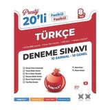 Nartest Yayınevi 8. Sınıf Prestij Türkçe 20 Deneme Sınavı Nartest Yayınları