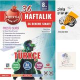 Nartest Yayınevi 8.sınıf Türkçe 36 Hafta DENEMELERİ+ZİHİNDENEME-NT-912
