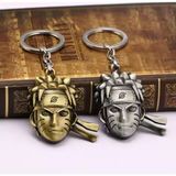 Naruto 3D Büst Figür Metal Anahtarlık - 3 Adet Bakır Renk + 3 Adet Gümüş Renk 6 Lı Paket