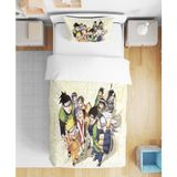 Naruto 3D Dijital Baskılı Tek Kişilik Çarşafsız Nevresim Takımı - Bej - 160 x 220 cm