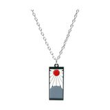 Naruto Anime Sharingan Uzamaki Kunai Gri Metal Zincirli Kolye