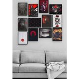 Naruto Itachi 12 Parça Ahşap Mdf Tablo Zlltb213