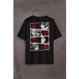 Naruto Kakashi Anime Manga Sırt Ön Baskılı Oversize Tişört Unisex T-Shirt