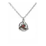 Naruto Sharingan Cosplay Kolye – Kırmızı Mineli 60 Cm Zincirli Unisex Anime Takı