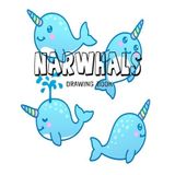 Narwhals Drawing Book: Blank Drawing Book For Kids, 100 pages, 8 x 10 large Sketchbook Journal White Paper, Blank Sketch Book: Volume 11