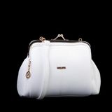 Nas Bag Burslu Klipsli Vintage Omuz ve Çapraz Çanta (23X20 cm Ebatlarındadır) Beyaz Lopez - 23 x 20 cm