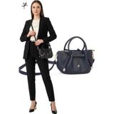 Nas Bag Çanta Büzgülü Mini El ve Omuz Çanta Siyah - Siyah-001