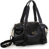 Nas Bag Extra Büyük Boy Omuz Çantası - Siyah Nero (Eni 44 Cm, Boyu 32 Cm)