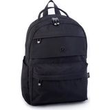 Nas Bag Extra Hafif Su Geçirmez Çok Gözlü (Waterproof) Unisex Sırt Çantası 30X40 cm Siyah - 30 x 40 cm