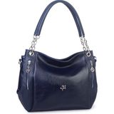 Nas Bag Kadın Büyük Boy Omuz Çantası ( 45X34X21 Cm) Lacivert Victoria