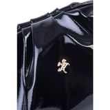 Nas Bag Kadın Çapraz Çanta - Siyah Rugan (19X17X9 Cm) - Rugan Siyah