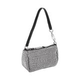 Nas Bag Kadın Çapraz Çanta Siyah White Diamond Siyah Taşlı Şık Askılı Çanta-a978