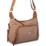 Nas Bag Kadın Çapraz Çanta Vizon Taba Buzzy ( 26X21X15 Cm) - Vizon - Leopar