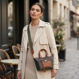 Nas Bag Kadın Mini El ve Postacı Çantası Haki Taba Kahve Victoria
