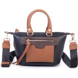 Nas Bag Kadın Mini El ve Postacı Çantası Siyah Taba Kahve Victoria
