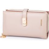 Nas Bag Kadın Orta Boy Kartlık Kağıt Para ve Bozuk Para Tasarımına Sahip Kum Taba Dona [16X9 Cm]