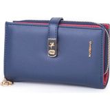 Nas Bag Kadın Orta Boy Kartlık Kağıt Para ve Bozuk Para Tasarımına Sahip Lacivert Kırmızı Dona [16X9 Cm]