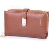 Nas Bag Kadın Orta Boy Kartlık Kağıt Para ve Bozuk Para Tasarımına Sahip Taba Victoria [16X9 Cm]
