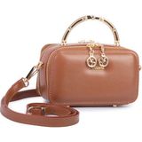 Nas Bag Minik Boy, Kadın El ve Postacı Çantası - Taba