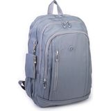 Nas Bag Unisex Büyük Boy Hafif Çok Gözlü Okul Sırt Çantası (En :30 cm Boy:44 Cm) Gri