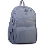 Nas Bag Unisex Büyük Boy Hafif Çok Gözlü Sırt Çantası Gri