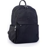 Nas Bag Unisex Büyük Boy Su Geçirmez Çok Gözlü Extra Hafif Sportif Sırt Çantası Siyah