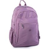 Nas Bag Unisex Büyük Boy Su Geçirmez Waterproof Hafif Sırt Çantası Çok Gözlü Mor