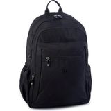 Nas Bag Unisex Büyük Boy Su Geçirmez Waterproof Hafif Sırt Çantası Çok Gözlü Siyah