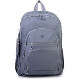 Nas Bag Unisex Hafif Büyük Boy Okul Çantası ve Spor Çantası Çok Gözlü Gri