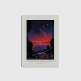 NASA – Planet Hop from Trappist – 1E Tablo Çerçeveli Poster Duvar Dekorasyonu - 30 x 40 - Çerçevesiz Poster