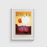 NASA – Relax On Kepler – 16B Tablo Çerçeveli Poster Duvar Dekorasyonu - 30 x 40 - Beyaz Çerçeveli