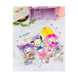 NaSaDAN Kuromi Sanrio Desenli A4 Şeffaf Fermuarlı Kalemlik Dosya – Saklama Çantası – 1 Adet